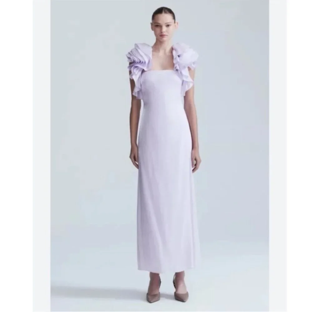 Chic Lilac Ruffle Maxi Dress - Picture 2 of 2